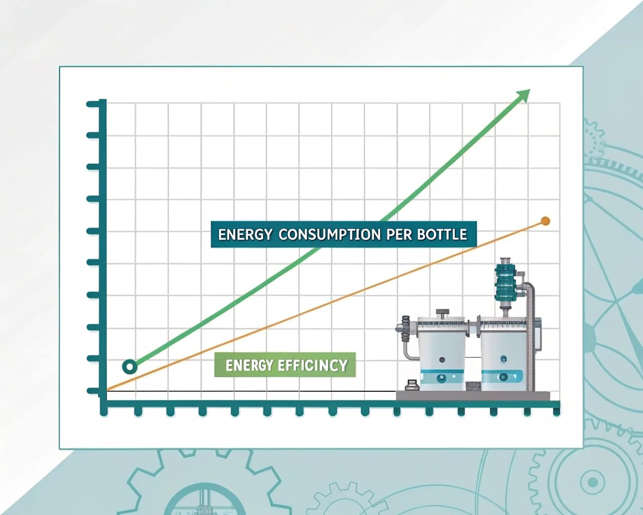 Graph Showing Energy Efficiency Trends In Machinery