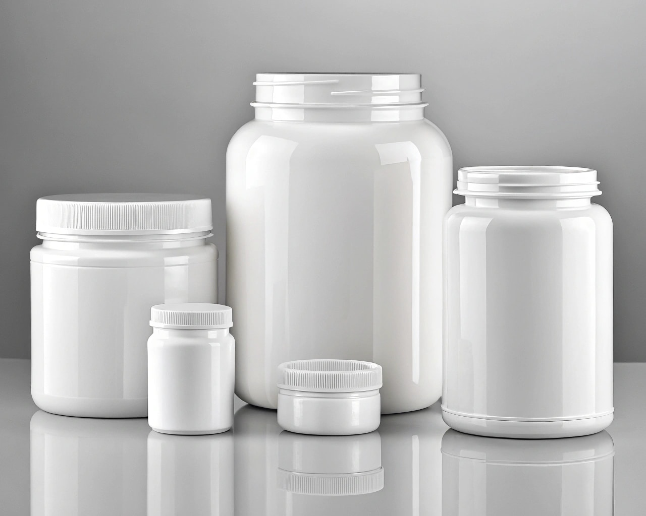 Various Sizes Of Pet Wide-Mouth Jars