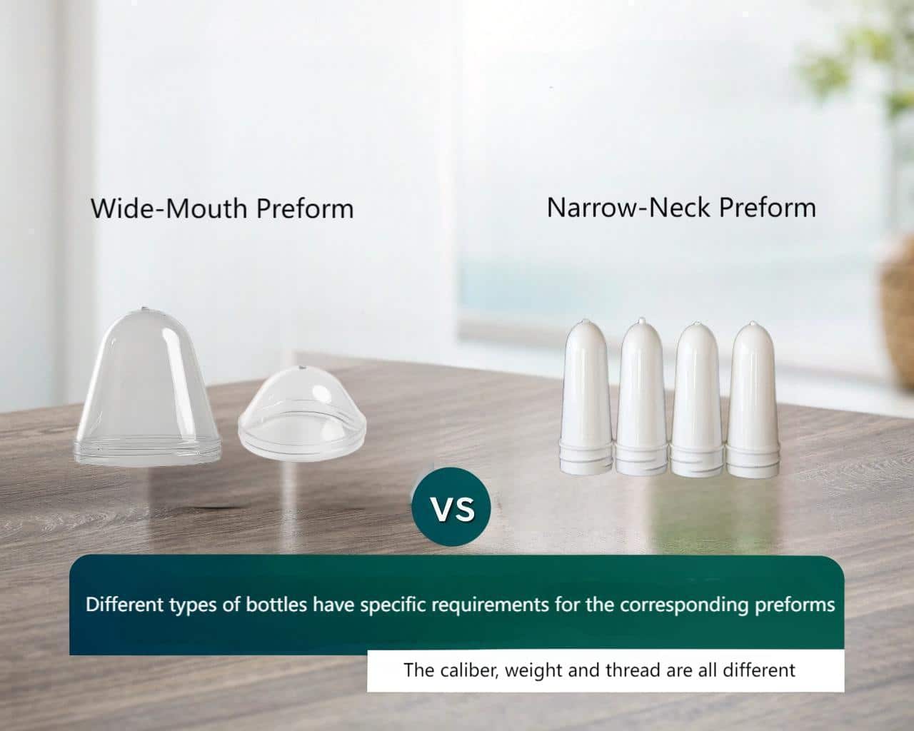 Comparison Of Wide-Mouth And Narrow-Neck Preforms