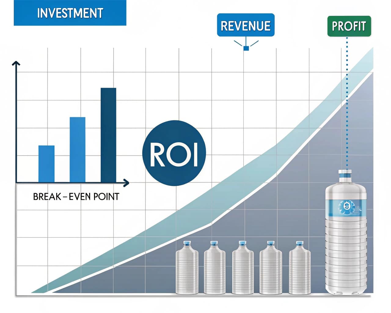Graph Showing Roi For Pet Bottle Business