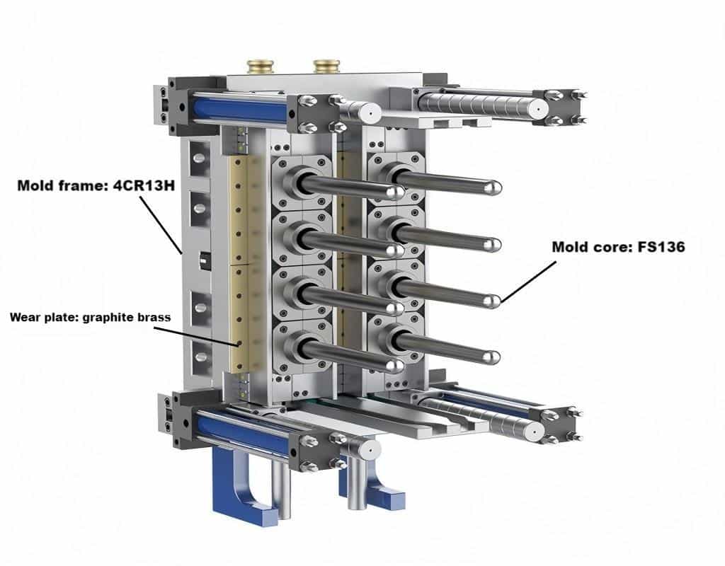 Cold Half Of A Pet Preform Mould