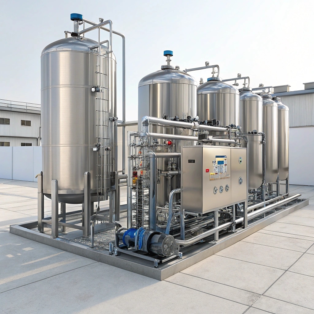 Industrial Water Treatment Tanks And Pipes