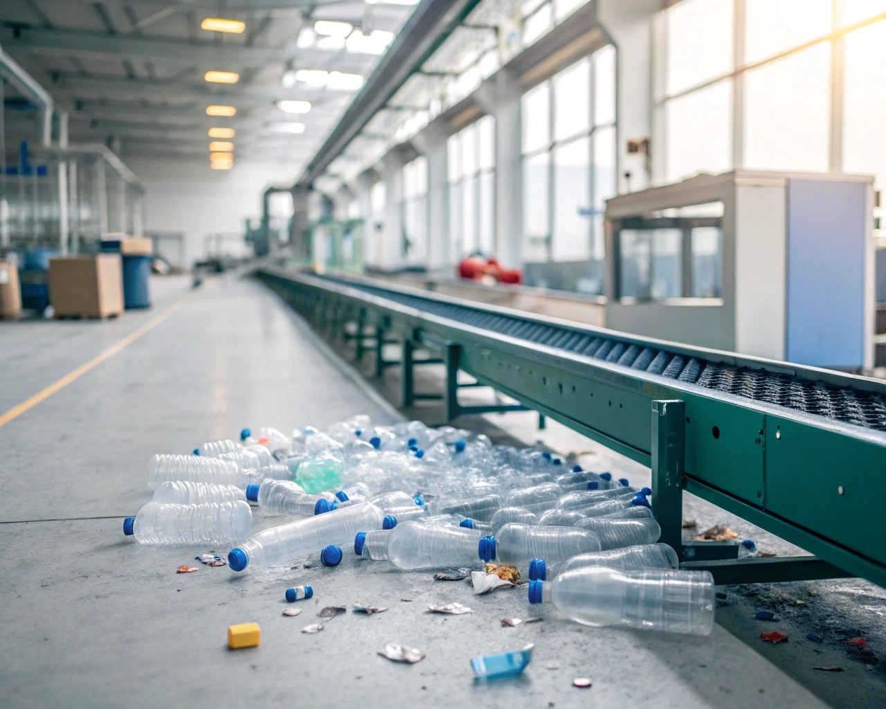 A Pile Of Rejected, Deformed Plastic Bottles