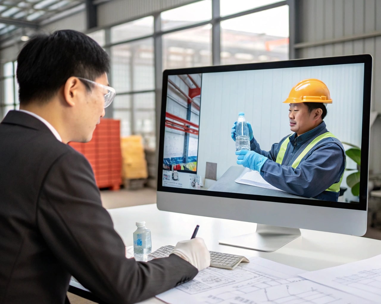 Two Engineers Discussing A Technical Issue Over A Video Call