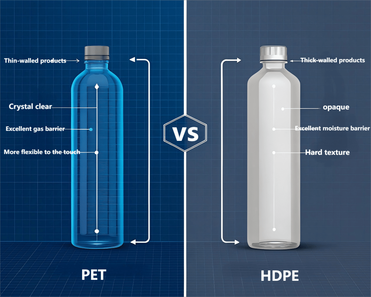 A Chart Comparing The Properties Of Pet And Hdpe