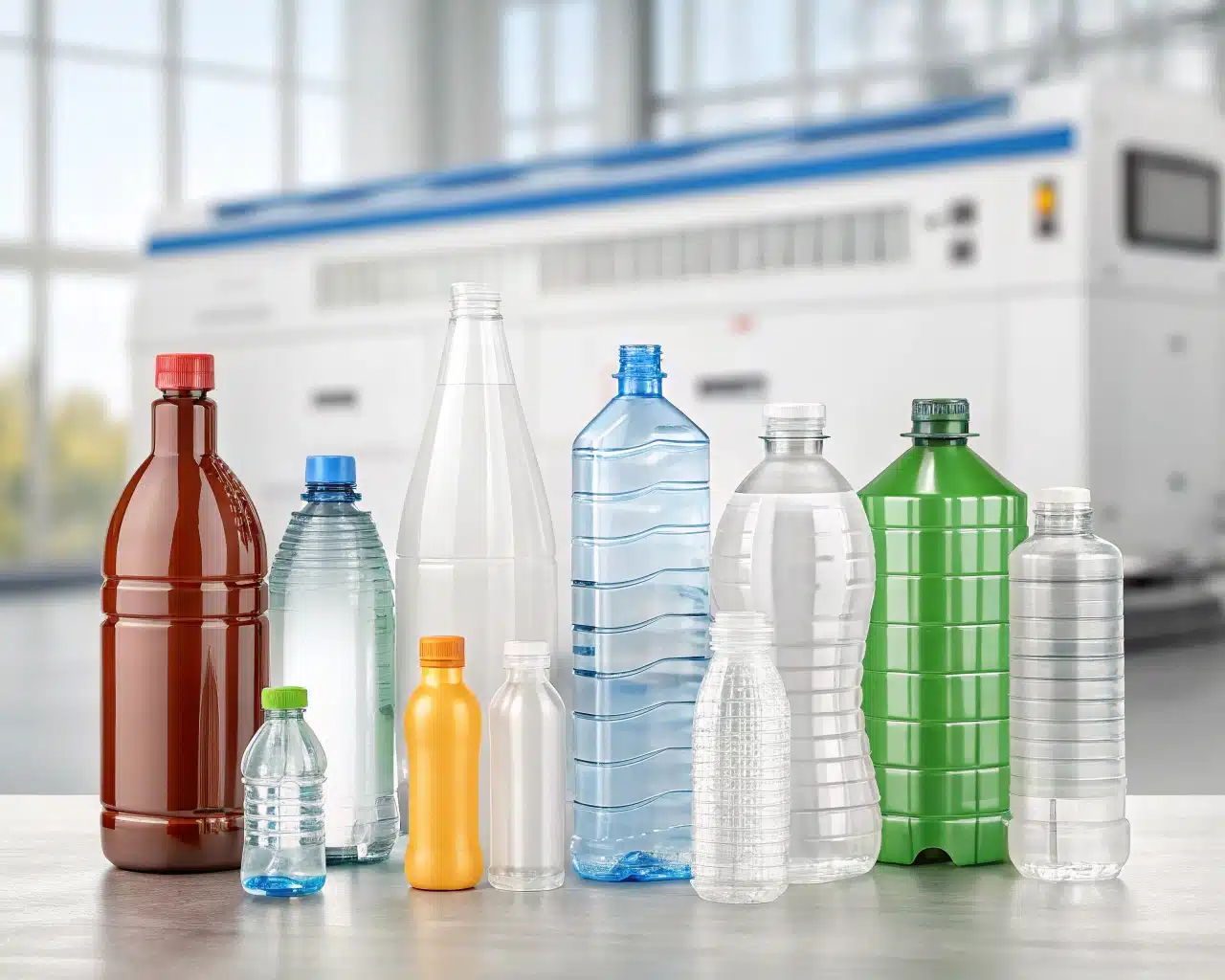 Various Types Of Blow Molded Bottles And Blow Molding Machine Components
