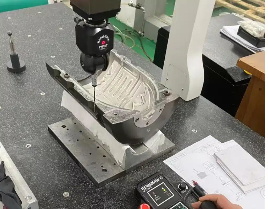 Engineer Reviewing Blow Mold Technical Drawings