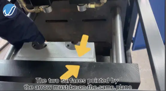 Aligning A New Blow Mold On The Clamping Plate