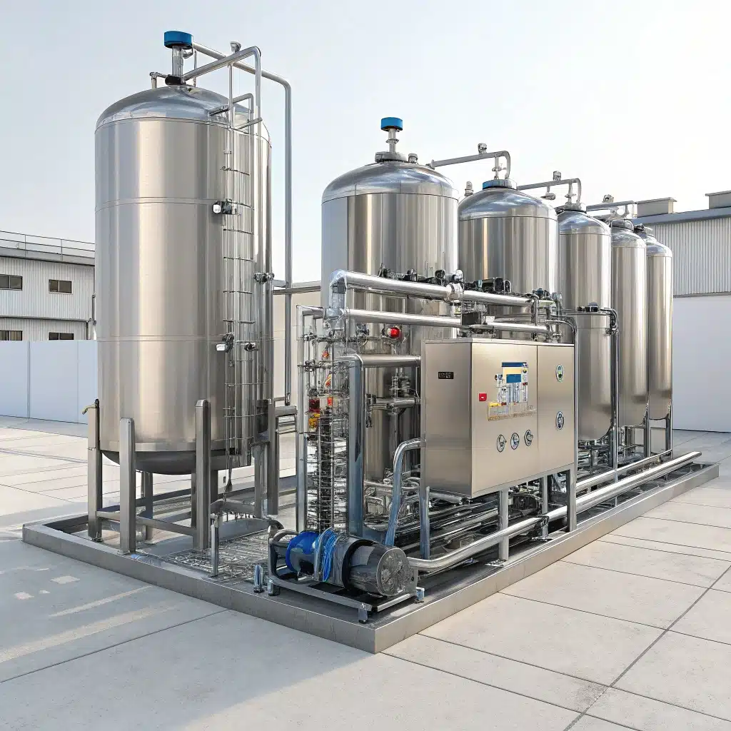 Industrial Water Treatment Tanks And Pipes