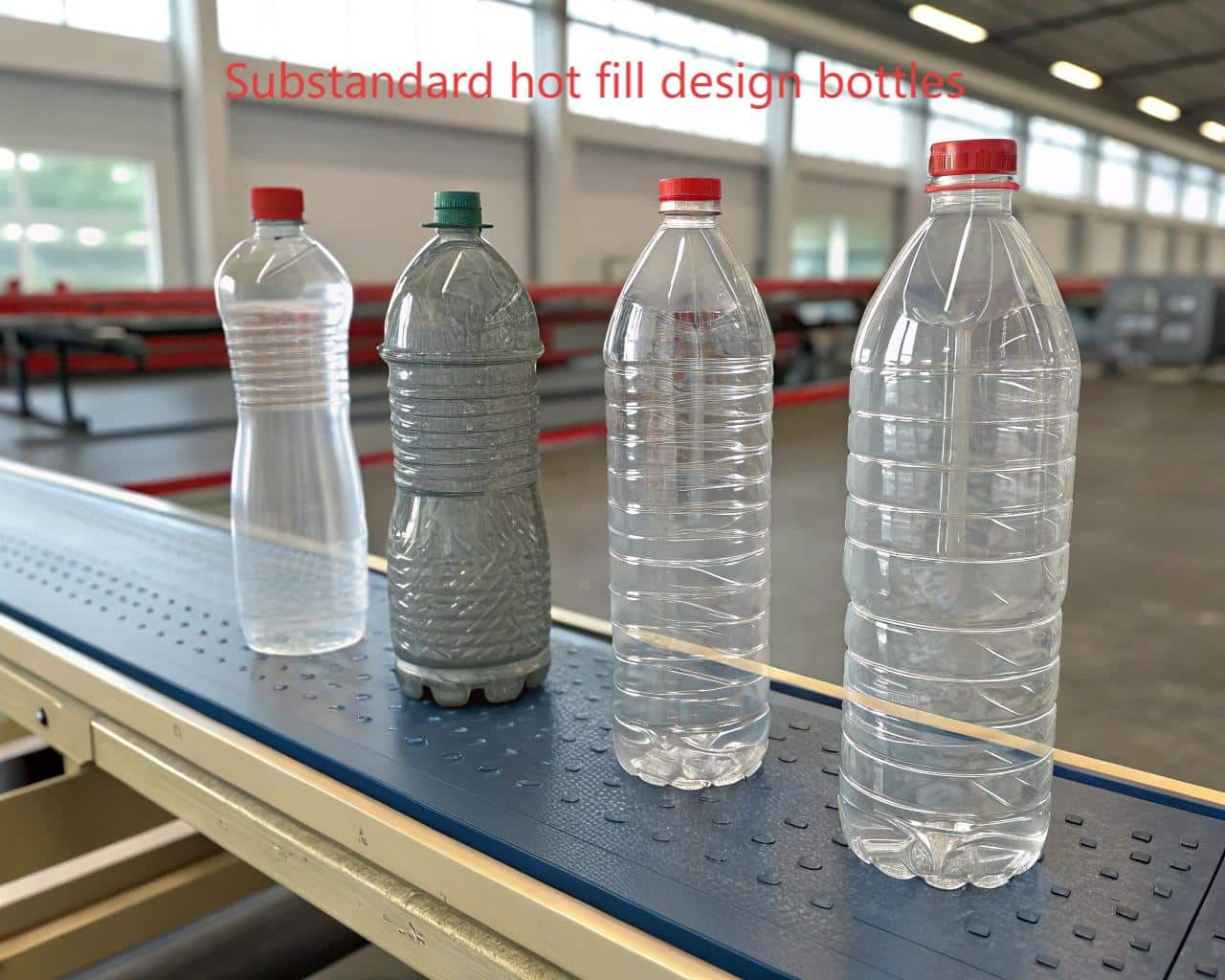 A Collage Showing Examples Of Failed Hot-Fill Bottles With Wrinkles And Deformities