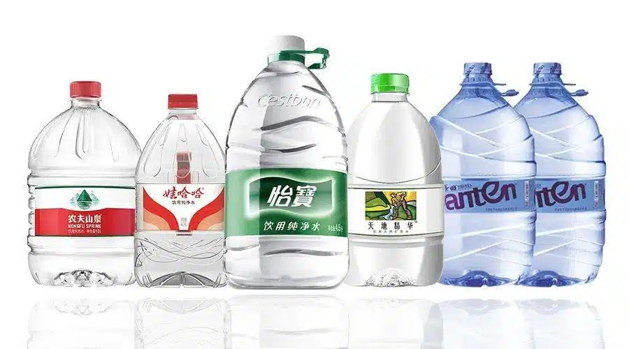 A Lineup Of Clear 15L Pet Water Bottles, Highlighting Their Modern Design And Clarity