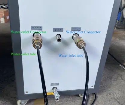 Clean And Organized Cooling Hoses Connected To A Blow Mold