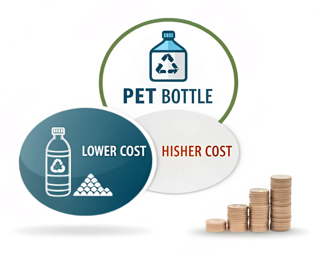 Table Comparing Costs Of Round And Square Bottles
