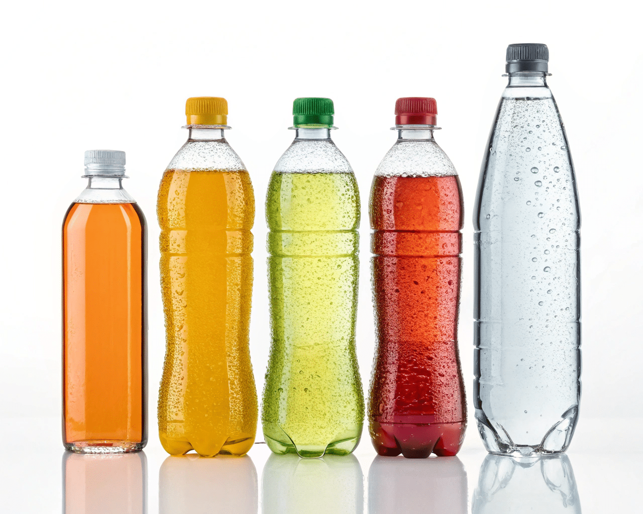 A Collection Of Different Pet Bottles With Unique Shapes And Sizes