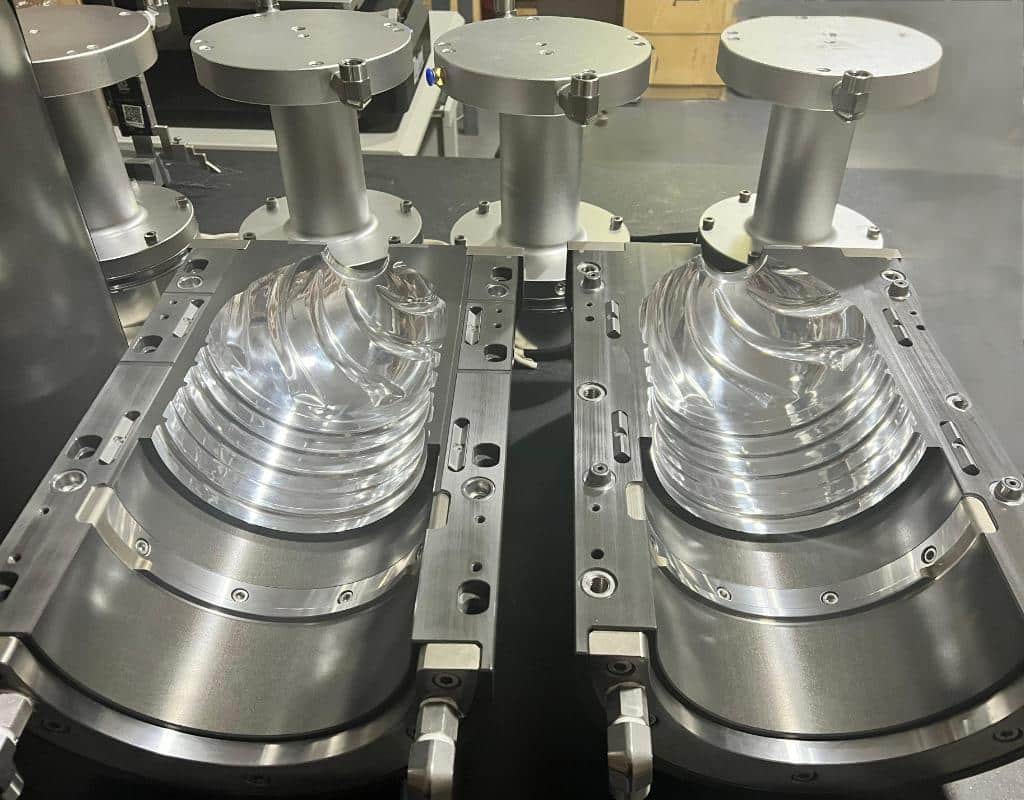 A Precision Pet Bottle Mold Being Inspected At A China Factory