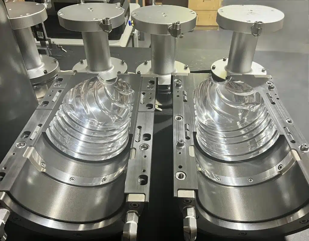 A Precision Pet Bottle Mold Being Inspected At A China Factory