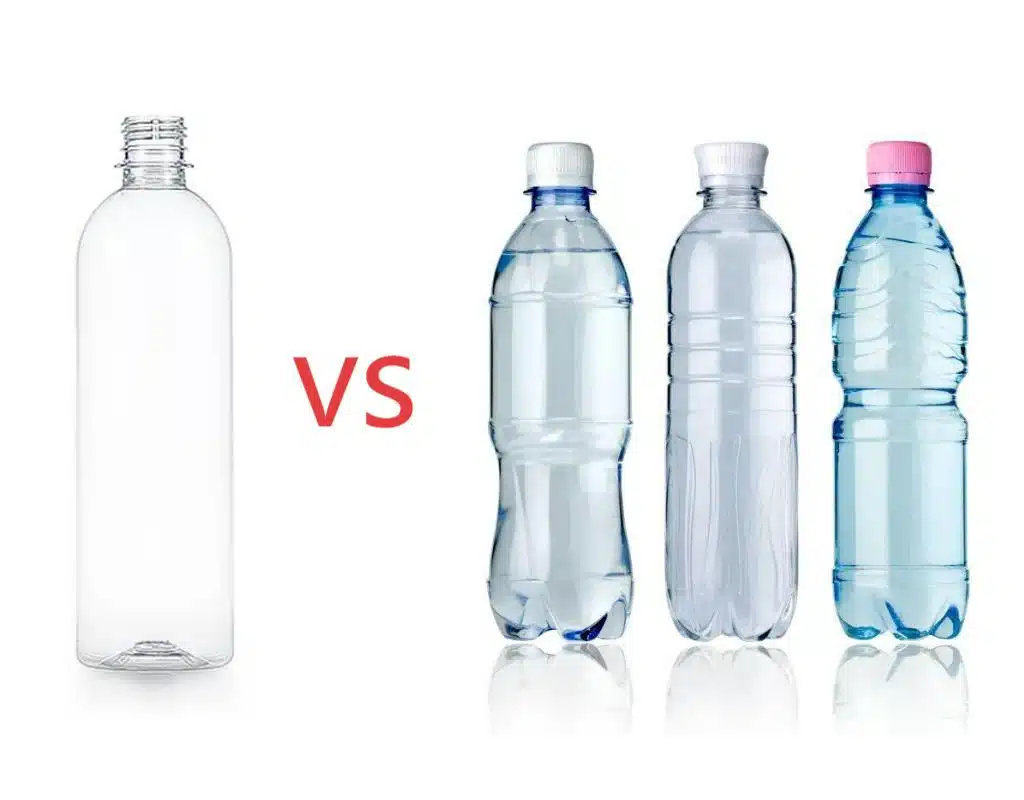 An Illustration Showing A Flat-Bottomed Bottle Bulging Under Pressure Next To A Stable Petal-Shaped Bottle.