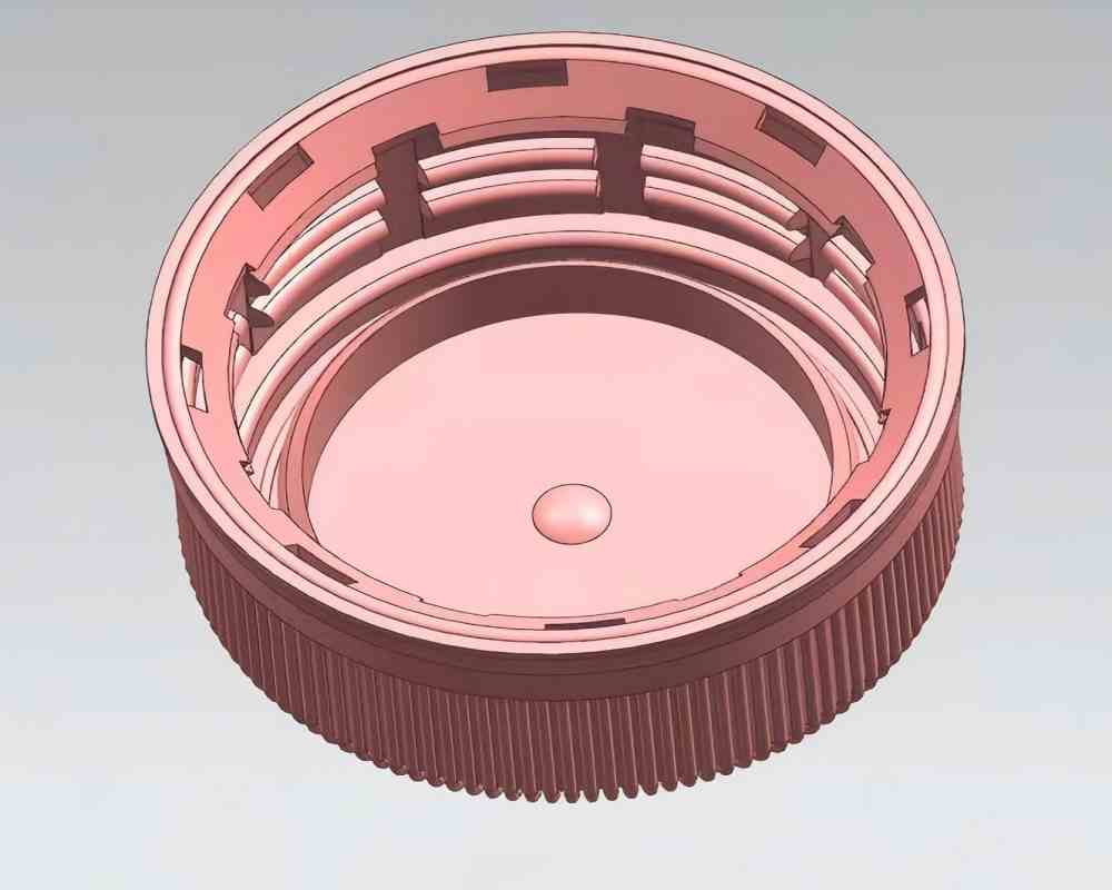 A Close-Up Of The Internal Threads Of A Bottle Cap