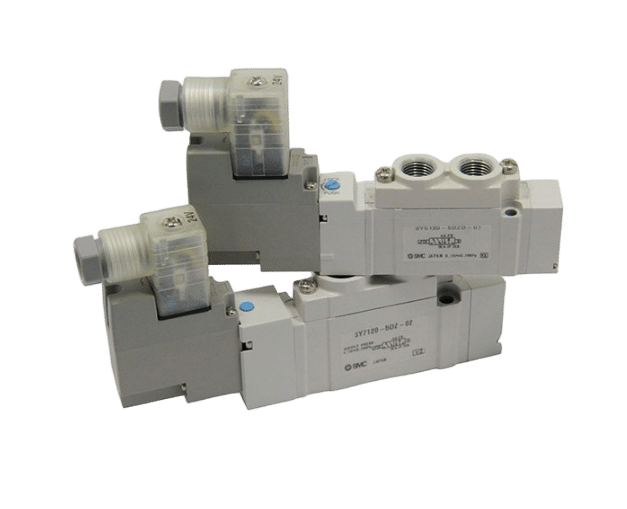Close-Up Of An Smc Solenoid Valve