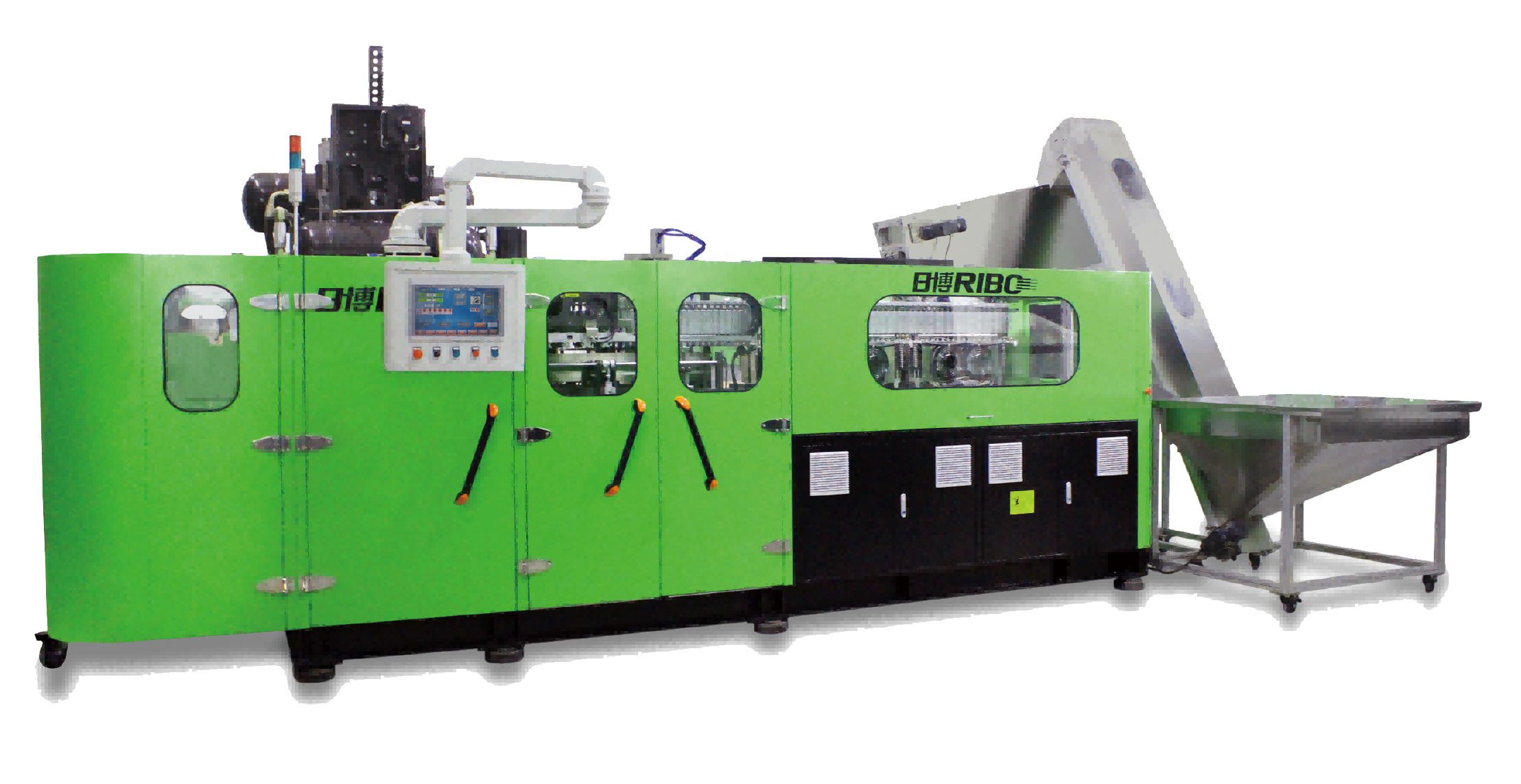 A Technician Inspecting A Pet Blow Molding Machine