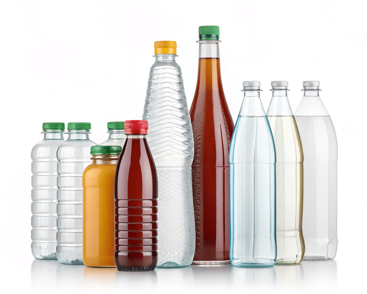 A Collection Of Highly Customized Pet Bottles For Various Industries