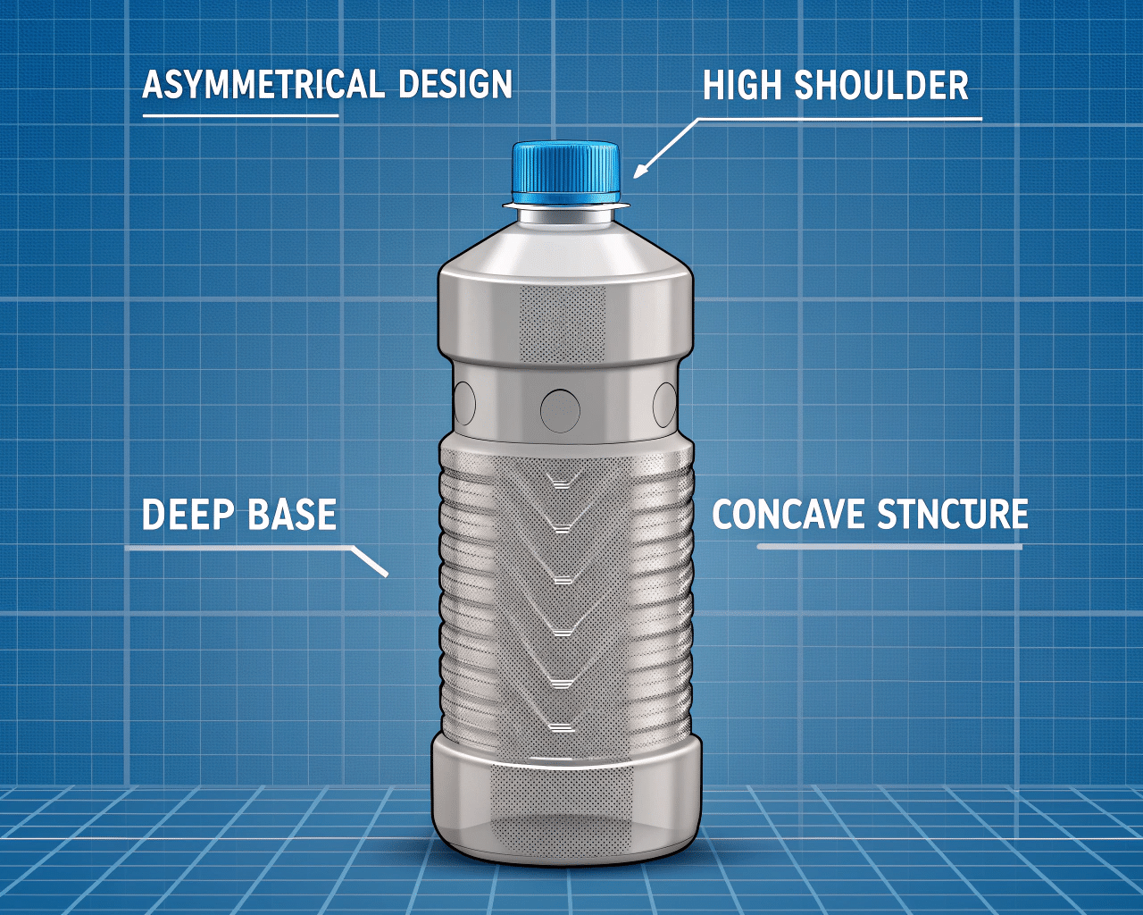 Diagram Showing Different Complex Features On A Bottle Like Asymmetry And High Shoulders
