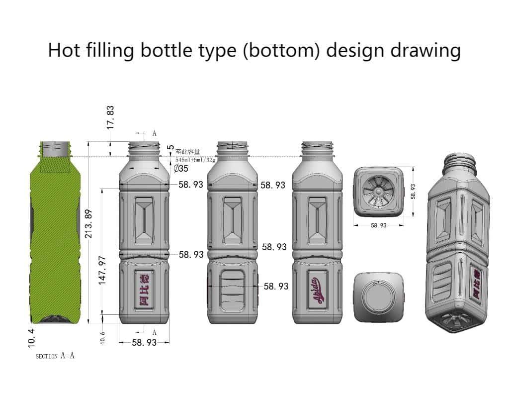 A Comparison Diagram Showing A Deformed Bottle Base Versus A Stable, Optimized One