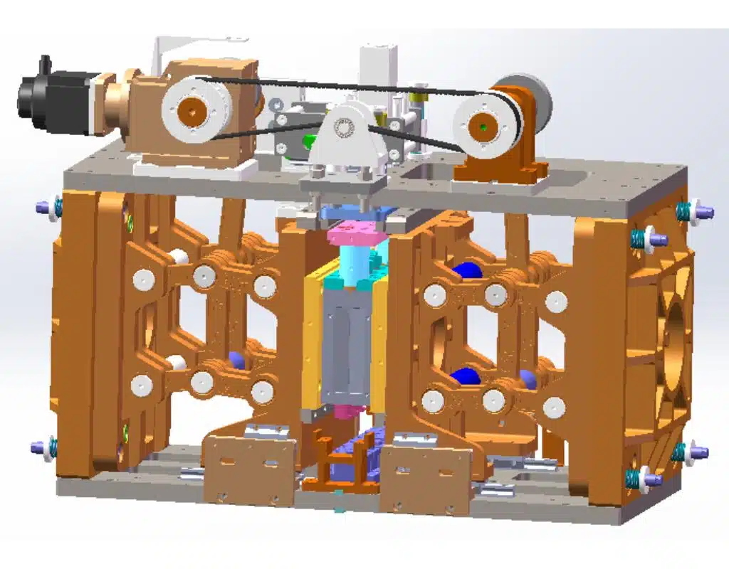 A Picture Of A Universal Mold Frame With Interchangeable Cavity Inserts