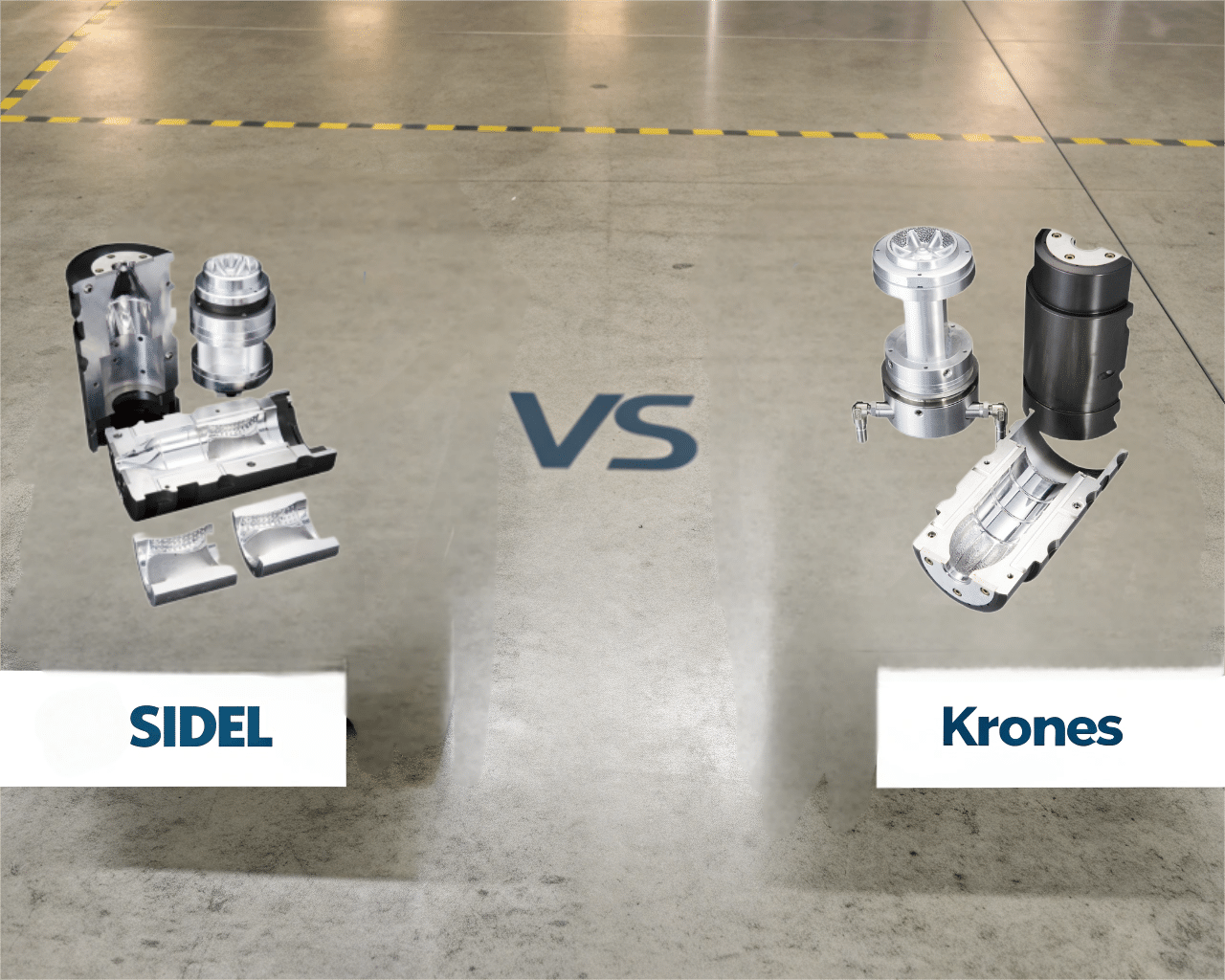Comparing Two Different Blow Molds From Different Brands Side-By-Side