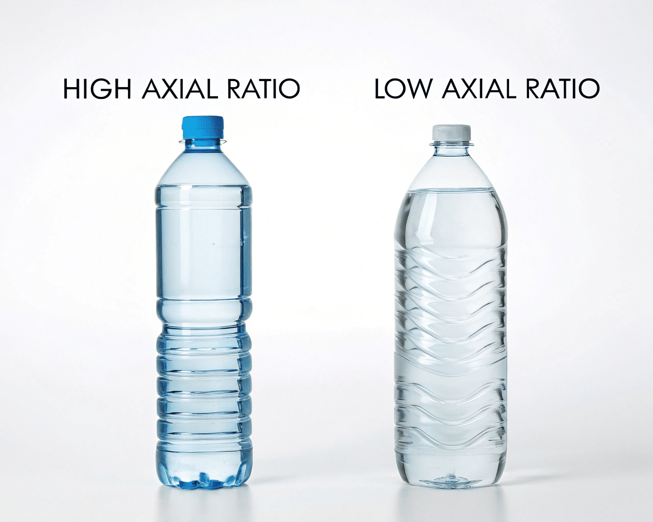 A Tall And A Short Pet Bottle Next To Each Other