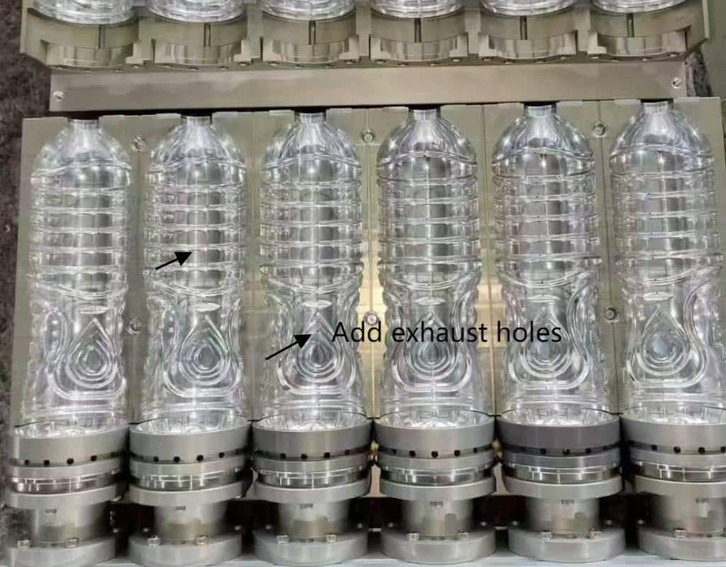 Diagram Showing Air Venting Channels In A Blow Mold