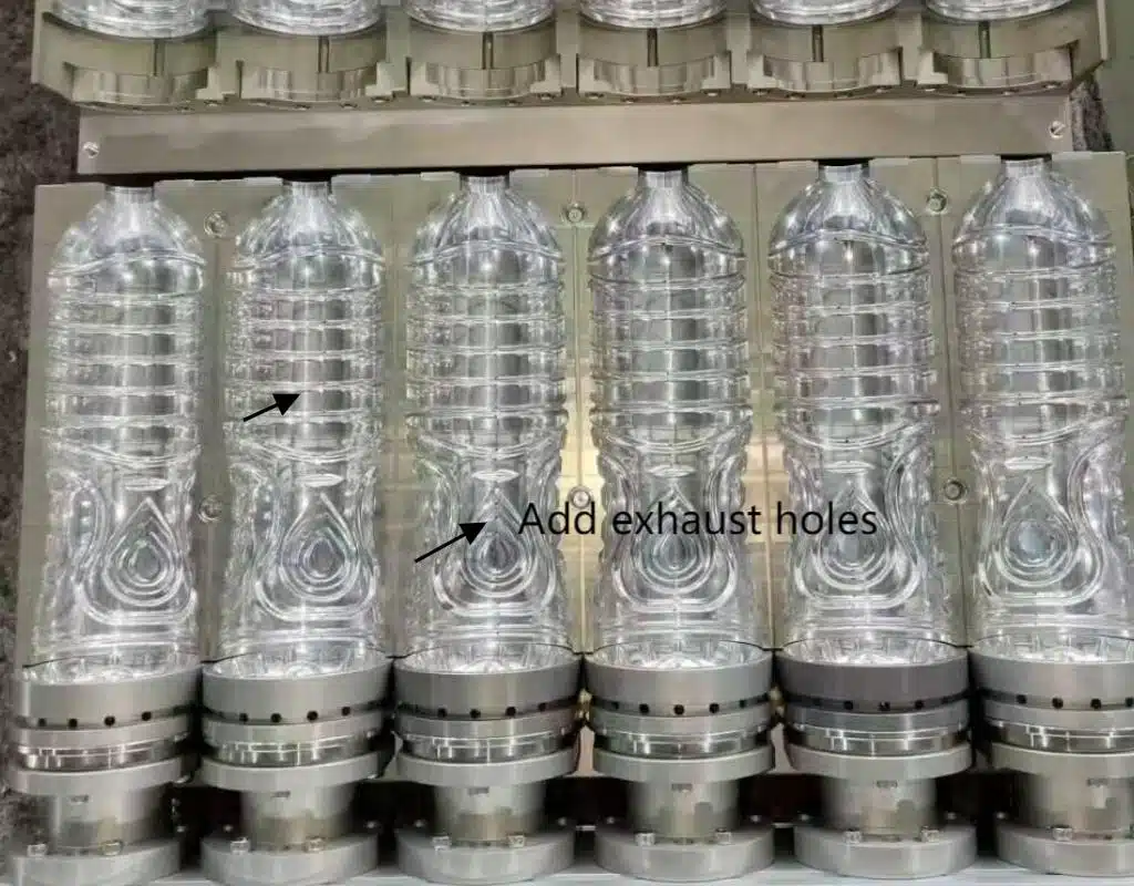 Diagram Showing Air Venting Channels In A Blow Mold