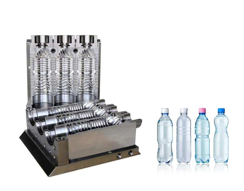 A Close-Up Of A Pet Blow Mold With A Bottle Inside