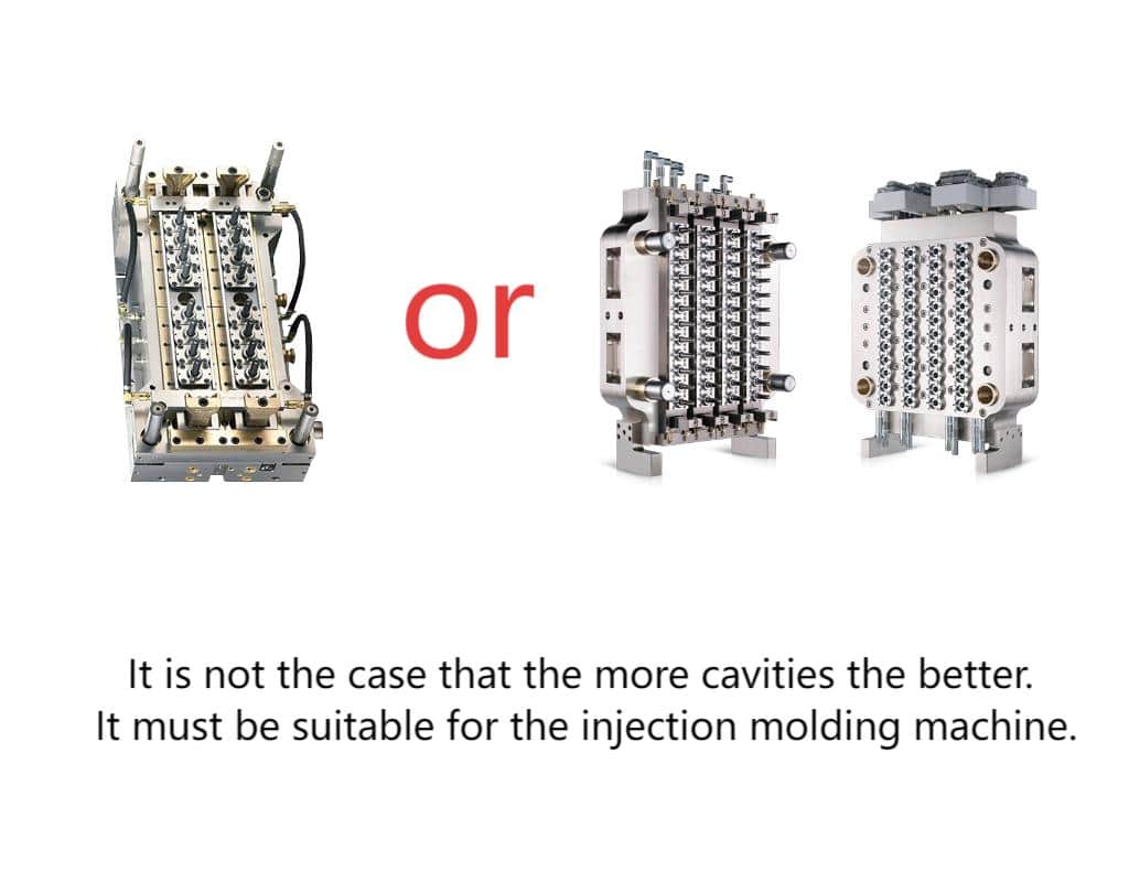 Close-Up Of Multiple Pet Preform Mold Cavities