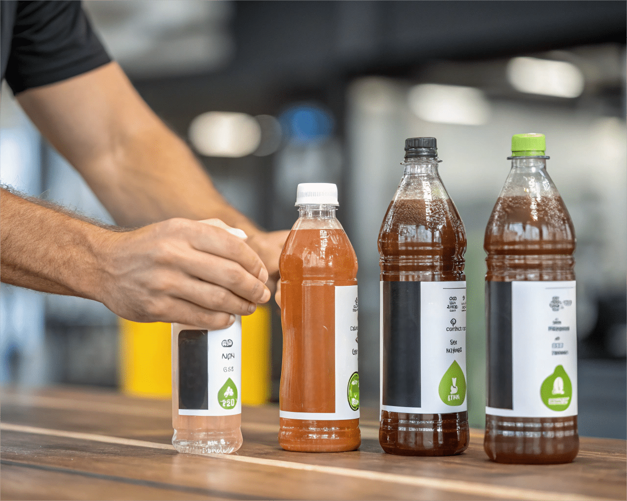 Three Sports Drink Bottles Side-By-Side Showing 250Ml, 500Ml, And 1L Capacities.