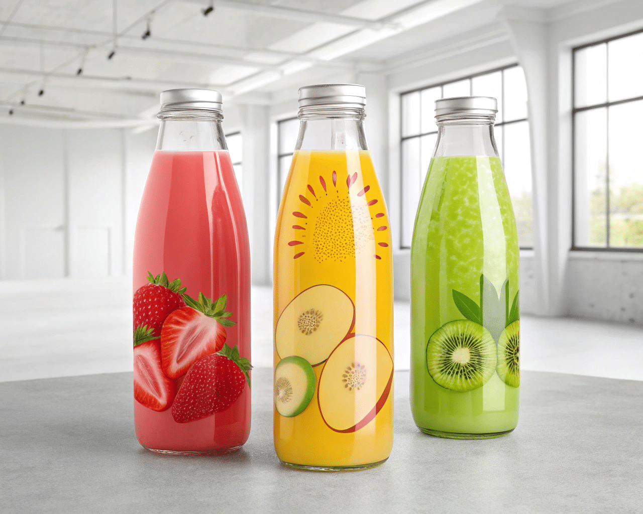 A Display Of Elegantly Shaped, Smooth-Walled Cold-Fill Pet Bottles