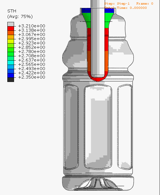 A Diagram Showing A Preform Being Stretched Vertically By A Rod And Horizontally By Air Pressure, Creating Biaxial Orientation.