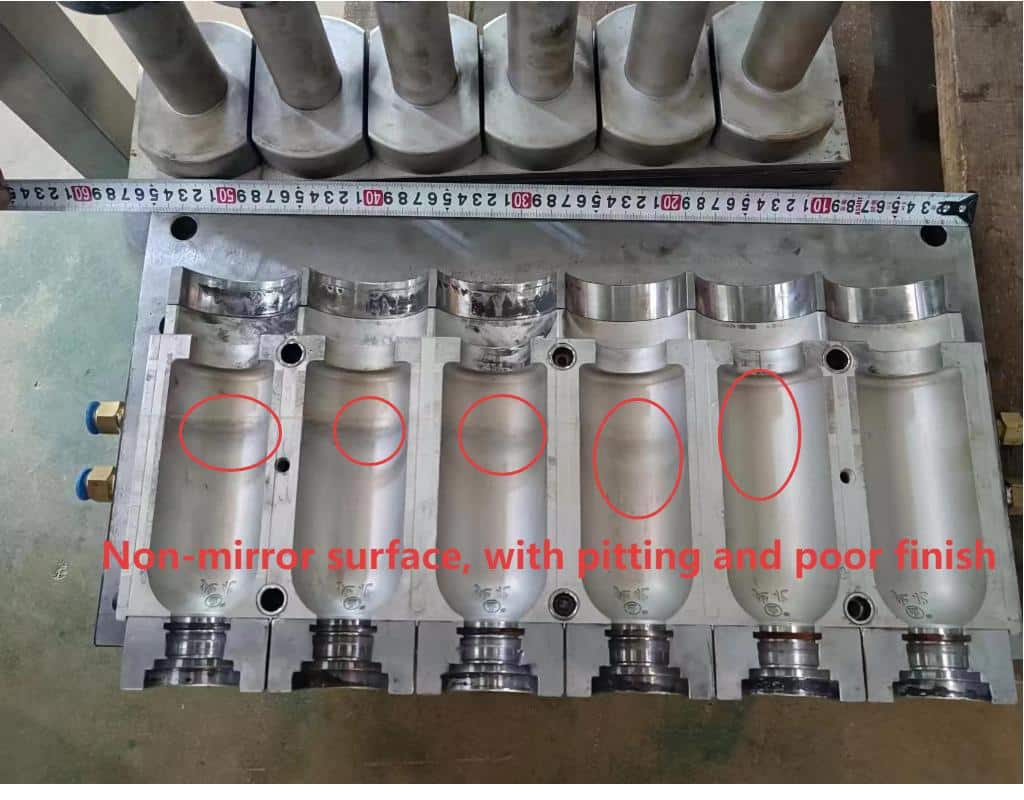 Pitting And Defects On A Low-Quality Blow Mold