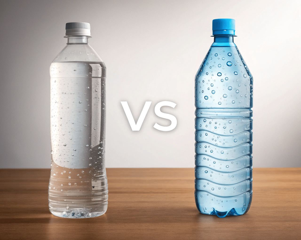 A Uniquely Shaped Bottle Next To A Standard Bottle