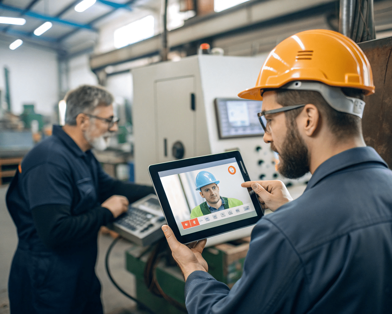 A Support Engineer Guiding A Client Through A Machine Setup Process