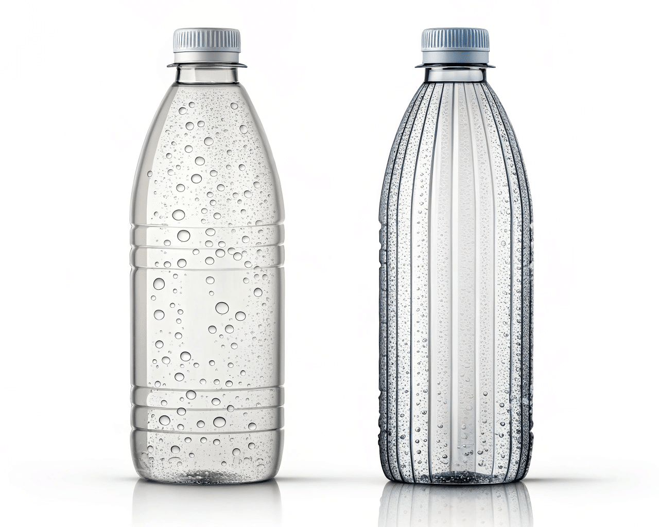 A Side-By-Side Comparison Of Two Bottles, One Slightly Shorter Than The Other