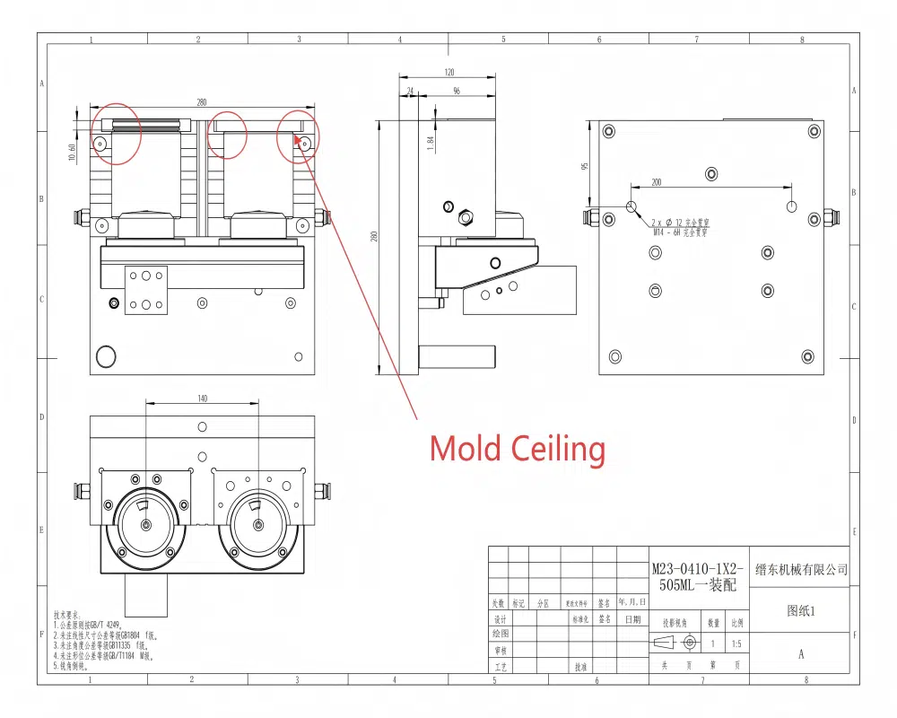 A Clear Diagram Showing The Mechanical Interference Of A 90-Degree Shoulder During Mold Opening