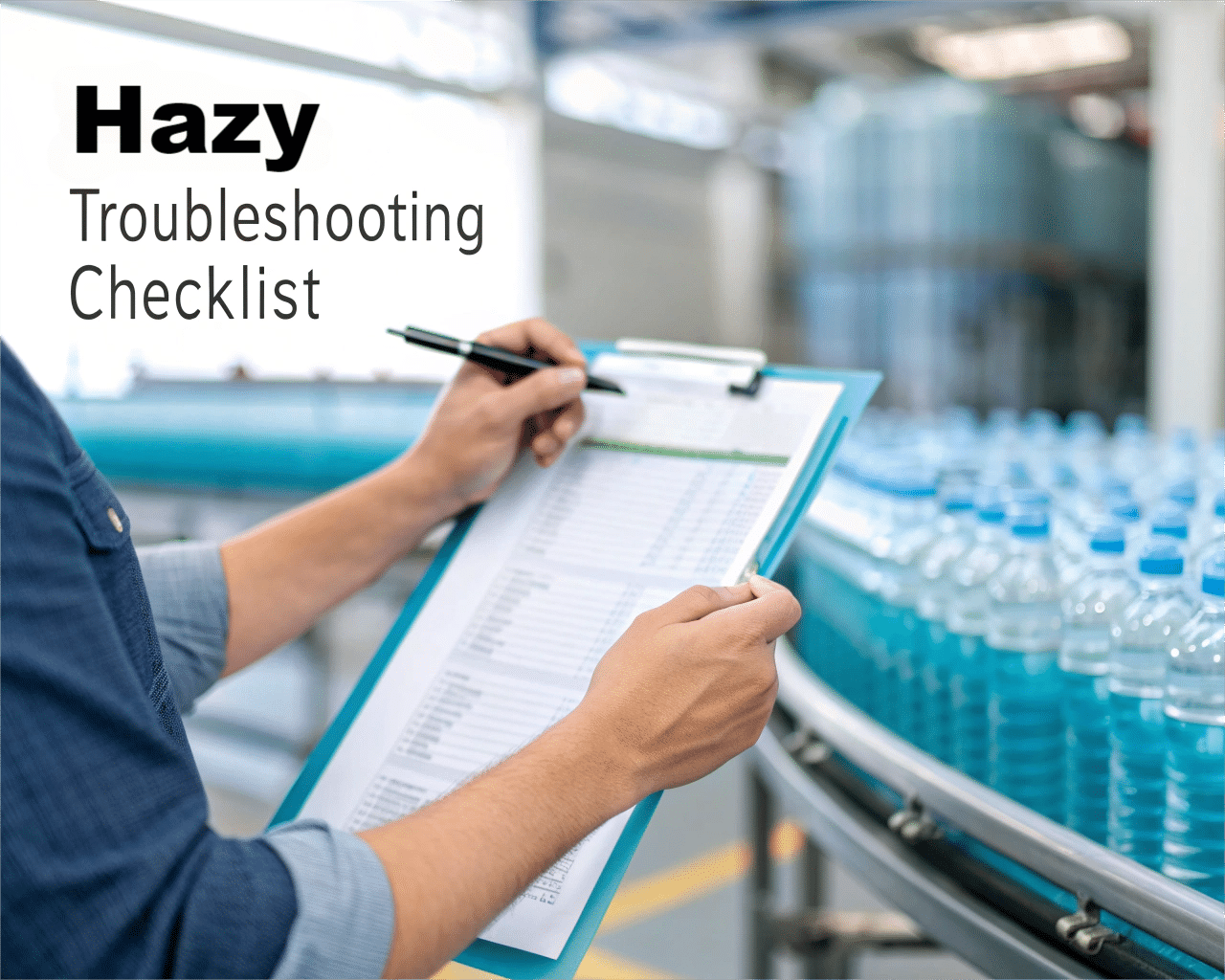 A Checklist On A Clipboard Being Used By A Quality Control Manager On A Factory Floor.