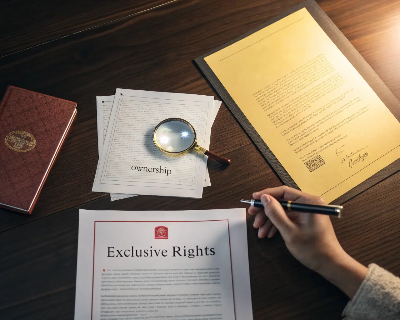 A Magnifying Glass Hovering Over A Contract'S Fine Print