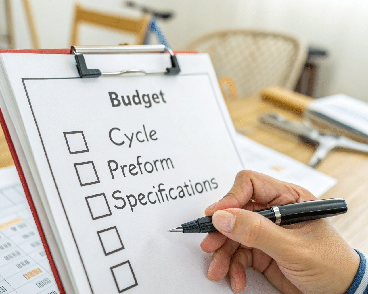 A Person Checking Off Items On A Checklist