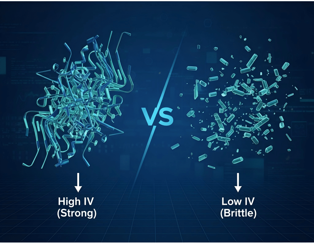 Scientific Graph Showing Polymer Chain Degradation