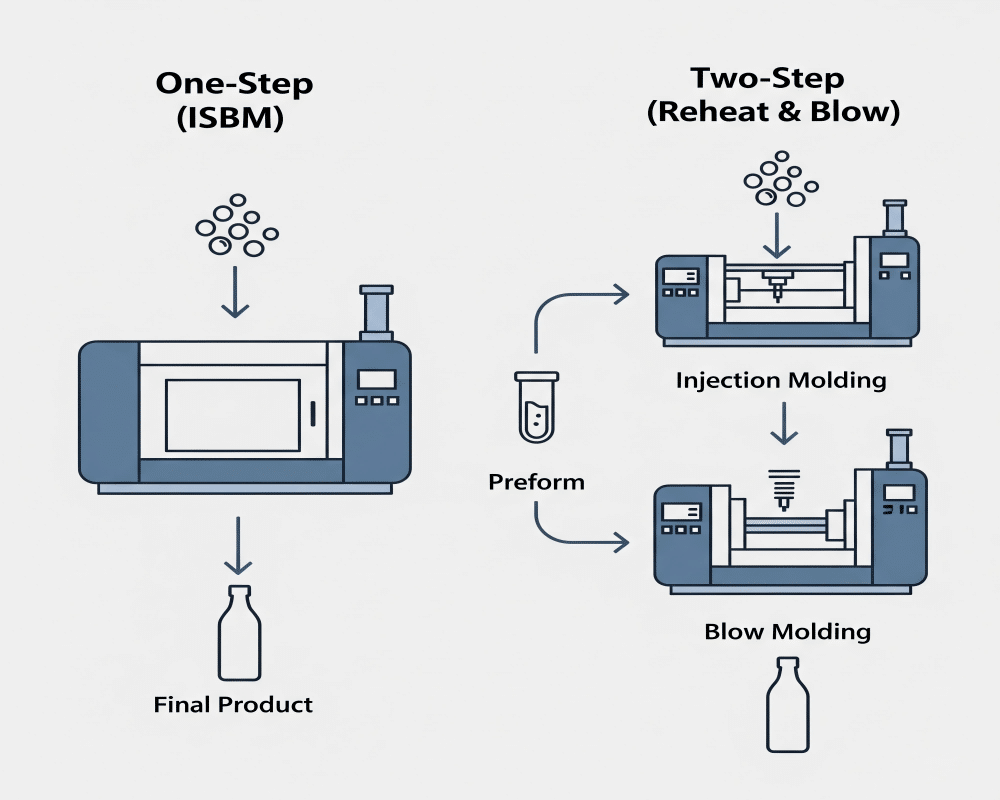 Comparing One-Step And Two-Step Blow Molding