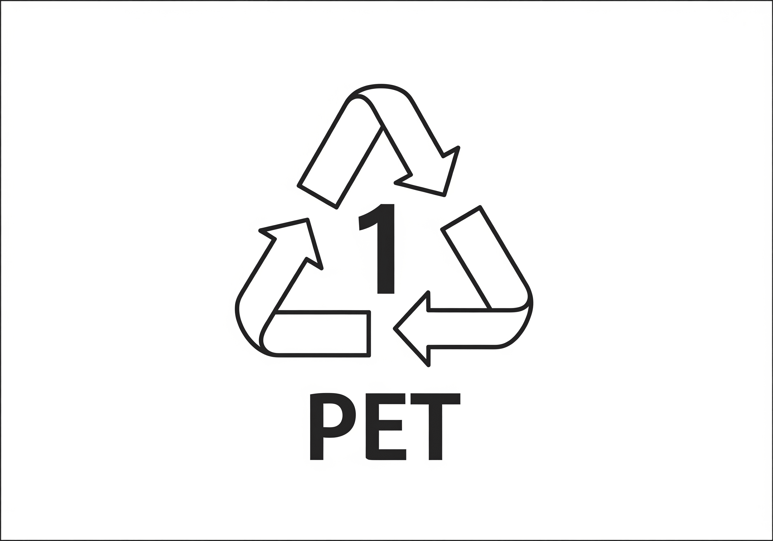 A Clear, Graphic Image Of The Spi Resin Identification Code Number 1 For Pet Plastic.
