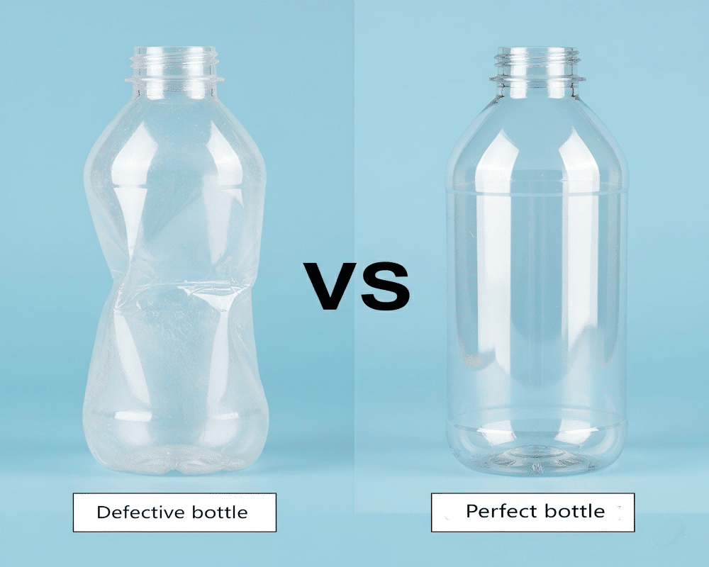 A Side-By-Side Comparison Of A Standard Bottle And A High-Quality Bottle
