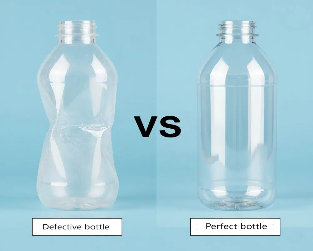 A Side-By-Side Comparison Of A Standard Bottle And A High-Quality Bottle